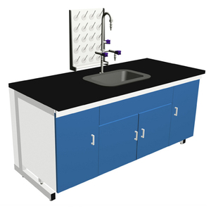 实验室设备钢木水槽台 耐酸耐腐蚀化学清洗台 钢木实验台洗涤台边2